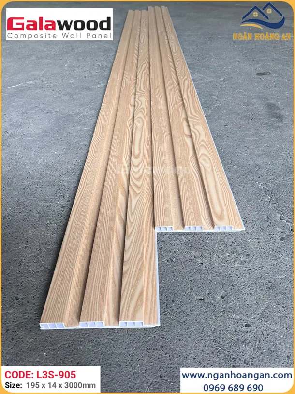 Lam Sóng Nhựa Ốp Tường Giả Vân Gỗ Galawood L3S-905