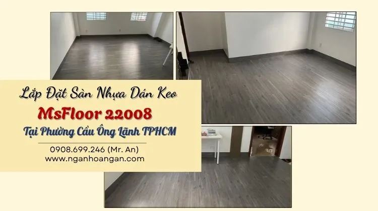 Lắp Đặt Sàn Nhựa Dán Keo MsFloor 22008 Tại Phường Cầu Ông Lãnh TPHCM