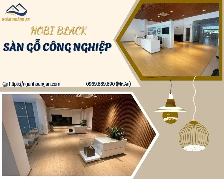 Lát Sàn Gỗ Công Nghiệp Hobi Black Cốt Đen