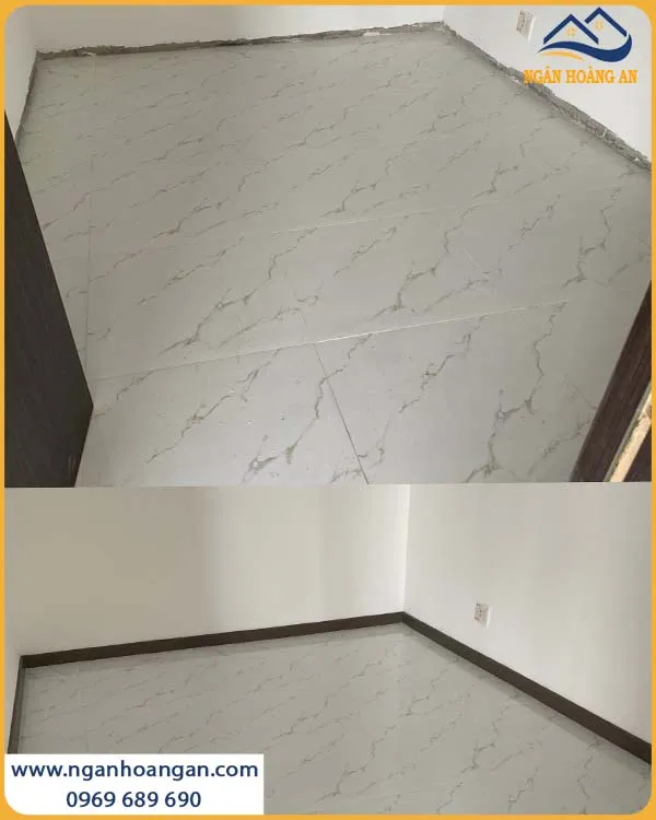 Trước Và Sau Khi Thi Công Len Chân Tường Nhựa Giả Gỗ Trước Và Sau Khi Thi Công Len Chân Tường Nhựa Giả Gỗ