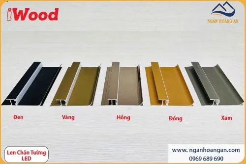 Len Nhôm Chân Tường LED Ốp Tấm Than Tre Iwood