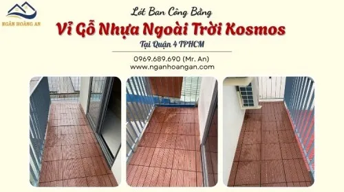 Lót Ban Công Bằng Vỉ Gỗ Nhựa Ngoài Trời Kosmos Tại Quận 4 TPHCM