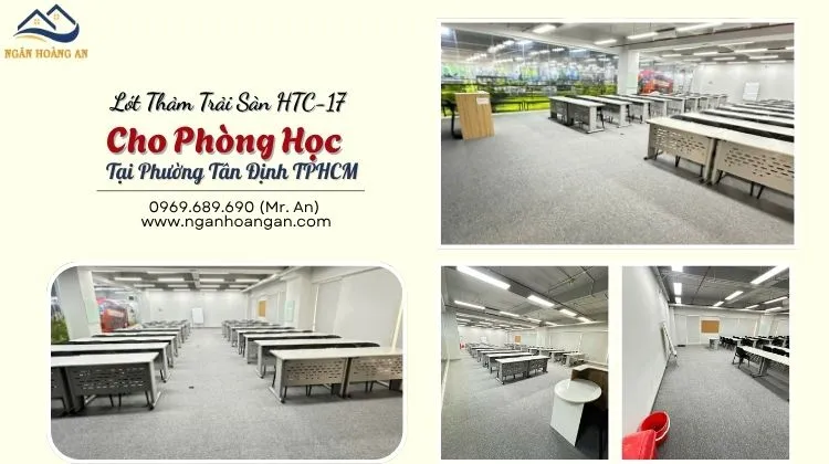Lót Thảm Trải Sàn HTC-17 Cho Phòng Học Tại Phường Tân Định TPHCM