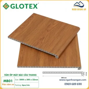 Mặt Bậc Cầu Thang Nhựa PVC Giả Gỗ Glotex MB01