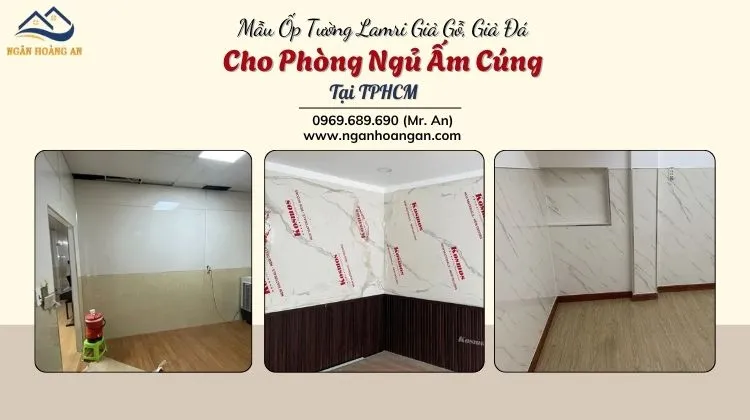 Mẫu Ốp Tường Lamri Giả Gỗ, Giả Đá Cho Phòng Ngủ Ấm Cúng Tại TPHCM