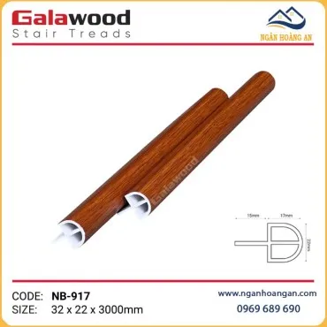 Nẹp Bậc Cầu Thang Nhựa Giả  Vân Gỗ Galawood NB-917