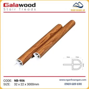 Nẹp Bậc Cầu Thang Nhựa PVC Giả Gỗ Galawood NB-906