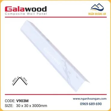 Nẹp Góc V30x30 Nhựa Màu Trắng Vân Đá Galawood V903M