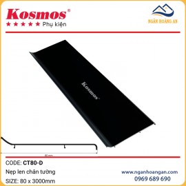 Nẹp Len Chân Tường Nhôm Kosmos 80mm CT80-D Màu Đen