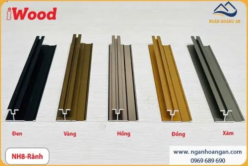 Nẹp Nhôm H8 Rãnh 8mm Nối Tấm Than Tre iWood NNHR8