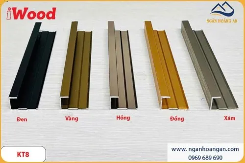 Nẹp Nhôm Kết Thúc KT8 Tấm Ốp Than Tre iWood
