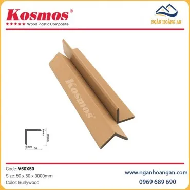 Nẹp V Gỗ Nhựa Ngoài Trời 2 Da Kosmos V50X50 Burlywood