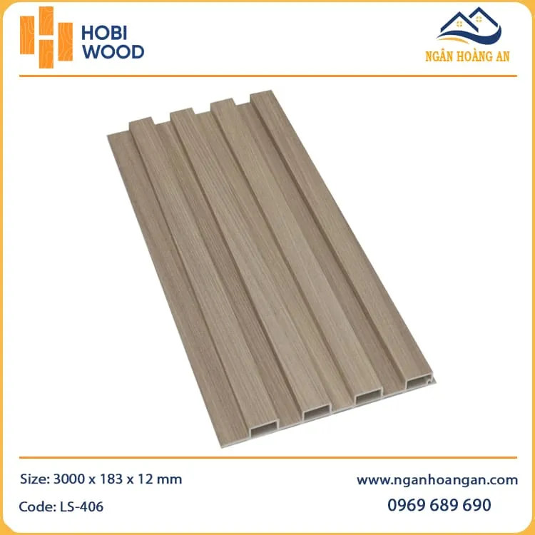 Nhựa Giả Gỗ Ốp Tường Lam 4 Sóng Hobiwood LS-406 tại Đồng Nai Nhựa Giả Gỗ Ốp Tường Lam 4 Sóng Hobiwood LS-406 tại Đồng Nai
