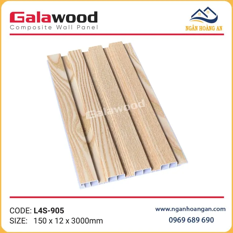 Nhựa Lam Sóng Ốp Tường Giả Gỗ Galawood L4S-905