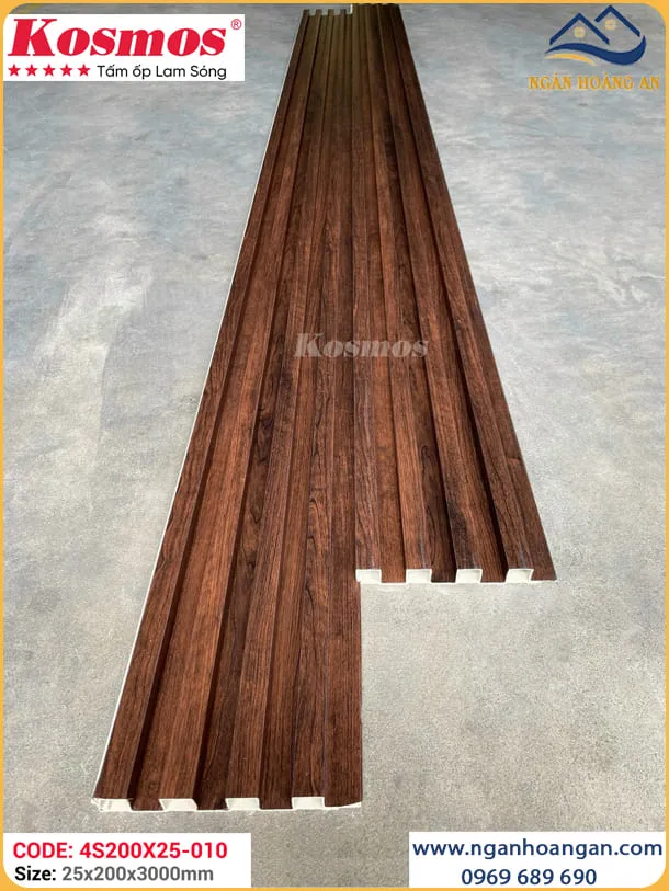 Nhựa Ốp Tường Lam 4 Sóng Cao Kosmos 4S200X25-010