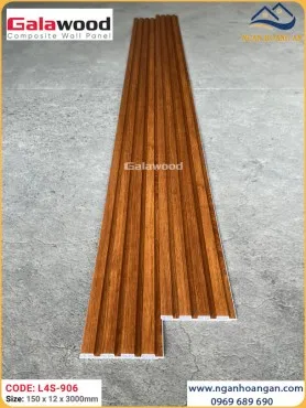 Tấm Ốp Lam Sóng Nhựa Giả Gỗ Galawood L4S-906