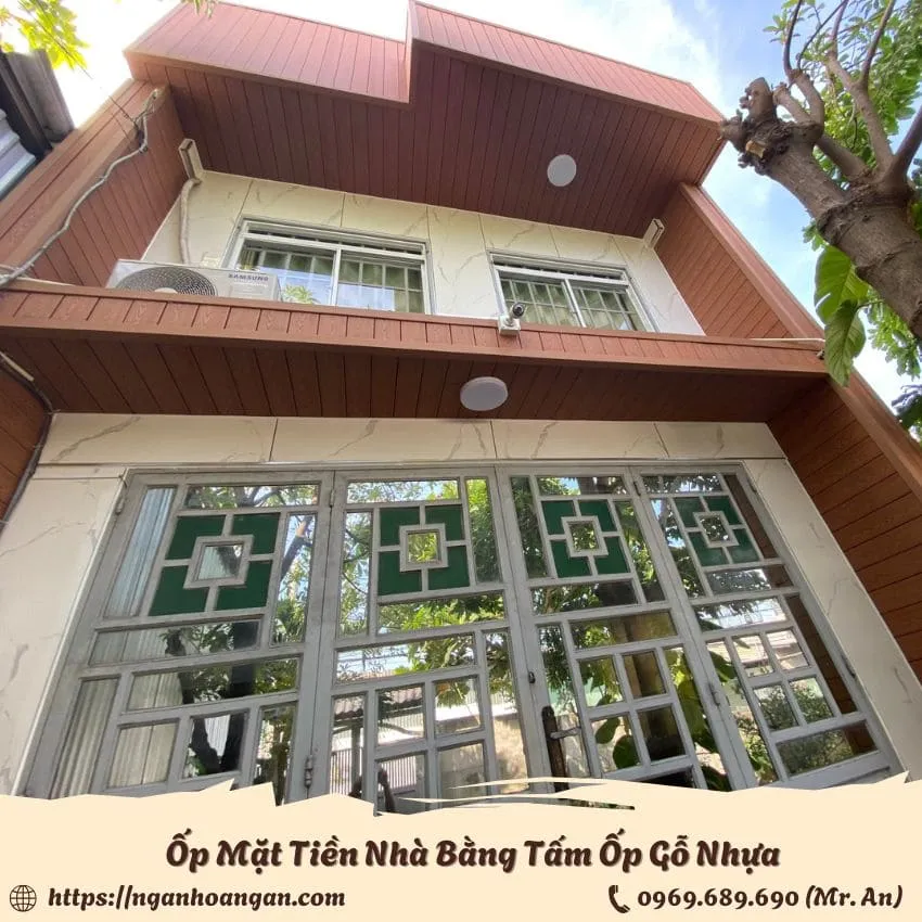 Ốp Mặt Tiền Nhà Bằng Tấm Ốp Gỗ Nhựa