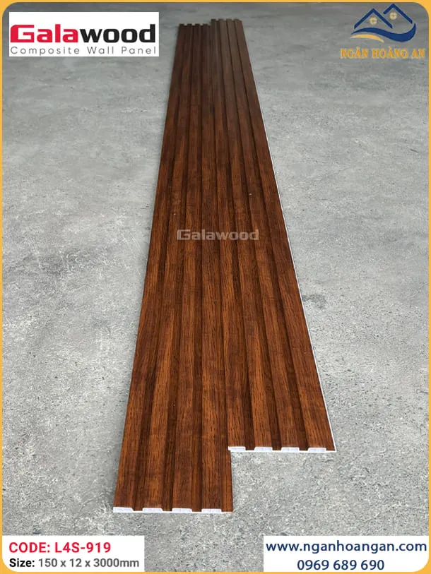 Tấm Ốp Nhựa Giả Gỗ Lam 4 Sóng Galawood L4S-919