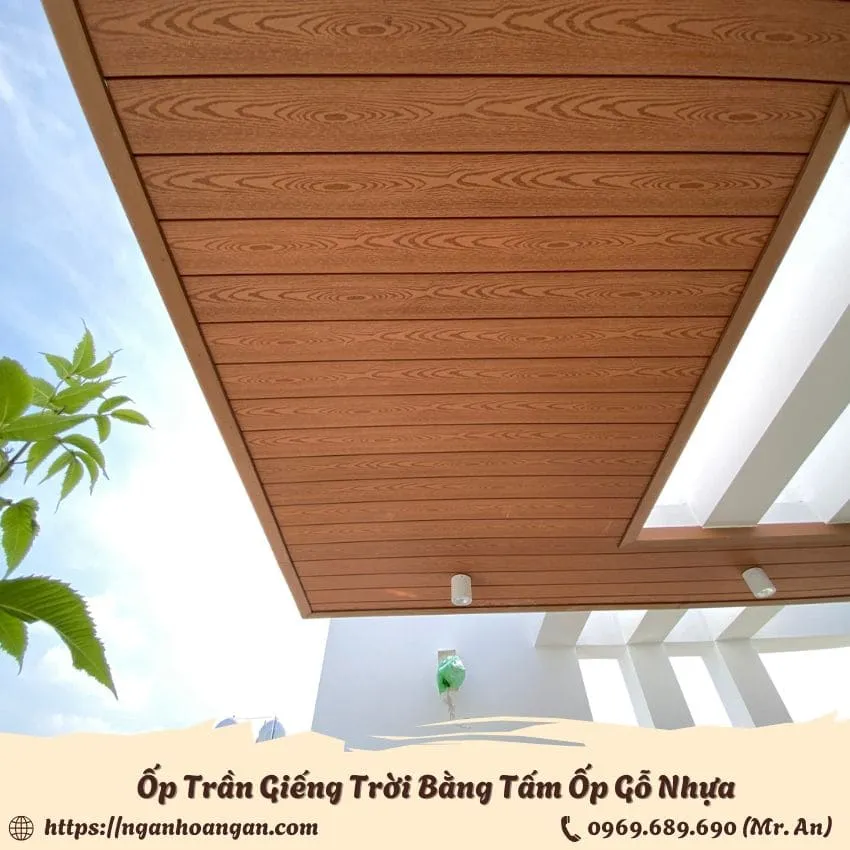 Ốp Trần Giếng Trời Bằng Tấm Ốp Gỗ Nhựa Ốp Trần Giếng Trời Bằng Tấm Ốp Gỗ Nhựa