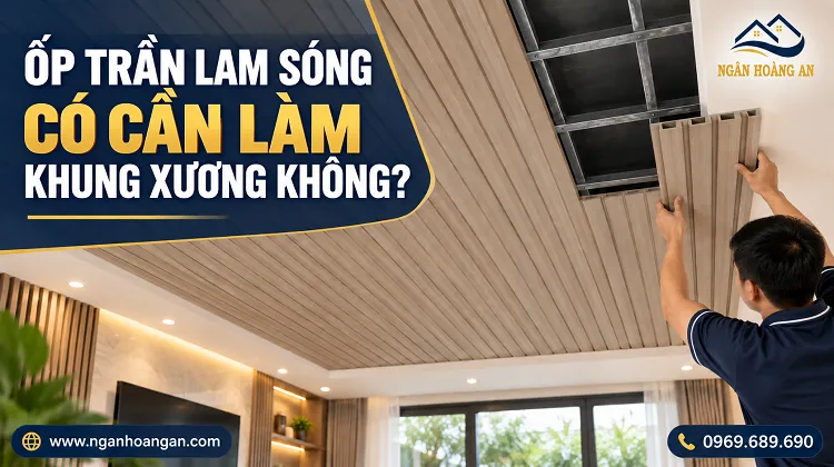 Ốp Trần Lam Sóng Có Cần Làm Khung Xương Không?