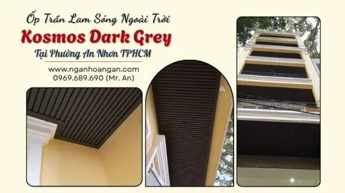 Ốp Trần Lam Sóng Ngoài Trời Kosmos Dark Grey Tại Phường An Nhơn TPHCM