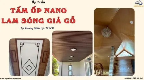 Ốp Trần Tấm Nhựa Nano - Lam Sóng Trọn Gói Phường Nhiêu Lộc TPHCM