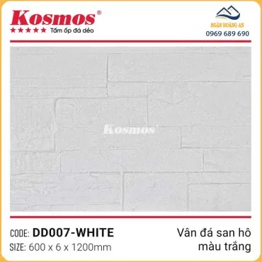Ốp Tường Đá Mềm Kosmos 6mm DD007 Vân Đá San Hô Trắng