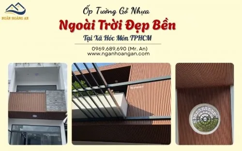 Ốp Tường Gỗ Nhựa Ngoài Trời Đẹp Bền Tại Xã Hóc Môn TPHCM