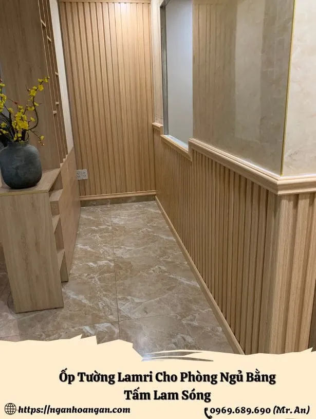 Ốp Tường Lamri Cho Phòng Ngủ Bằng Tấm Ốp Lam Sóng