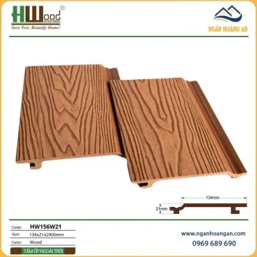 Ốp Tường Ốp Trần Gỗ Nhựa Ngoài Trời Hwood  HW156W21 Wood