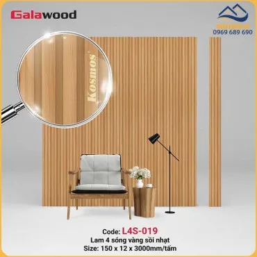 Ốp Tường Ốp Trần Lam Sóng Giả Gỗ Galawood L4S-019