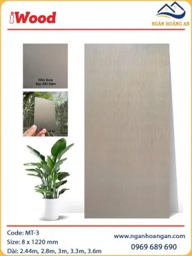 Ốp Tường Sợi Than Tre Đa Năng Vân Kim Loại iWood MT-3