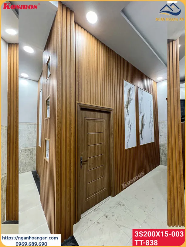 Ốp Tường Tấm Nhựa Lam Sóng Giả Gỗ Tại Quận 12 TPHCM
