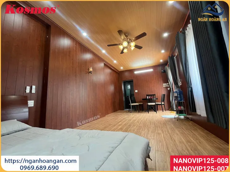 Ốp Tường Tấm Nhựa Nano Giả Gỗ Cho Homestay Tại Quận 7 TPHCM