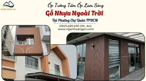 Ốp Tường Tấm Lam Sóng Gỗ Nhựa Ngoài Trời Tại Phường Chợ Quán TPHCM
