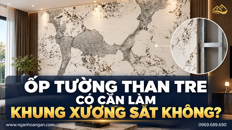 Ốp Tường Than Tre Có Cần Làm Khung Xương Sắt Không?