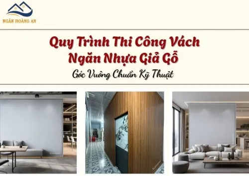 Quy Trình Thi Công Vách Ngăn Nhựa Giả Gỗ Góc Vuông Chuẩn Kỹ Thuật