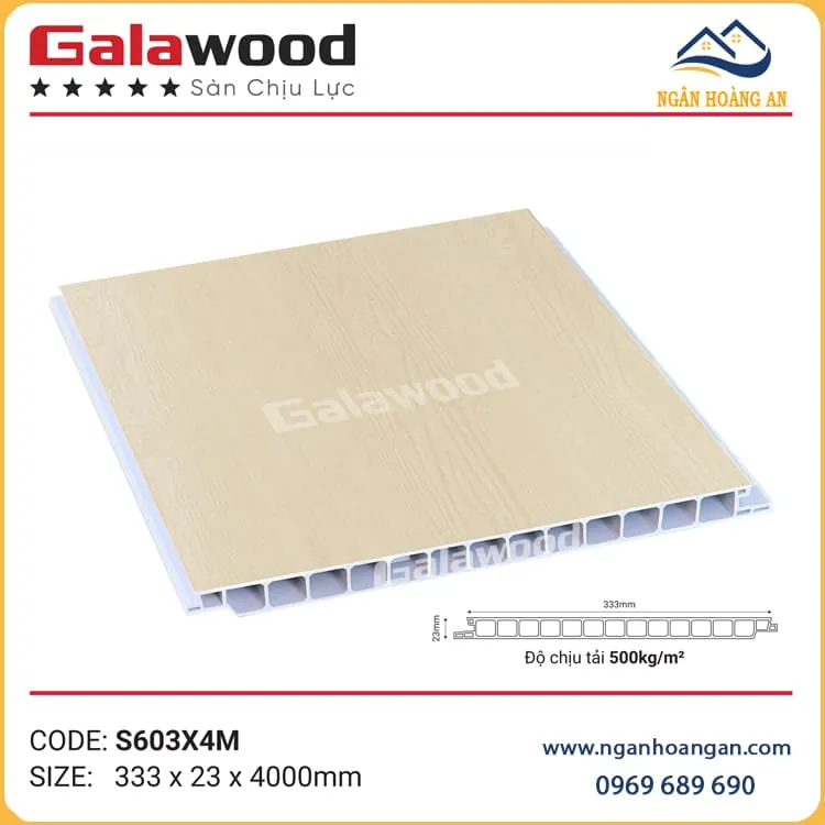 Sàn Chịu Lực Gác Lửng Vân Gỗ Galawood S603X4M