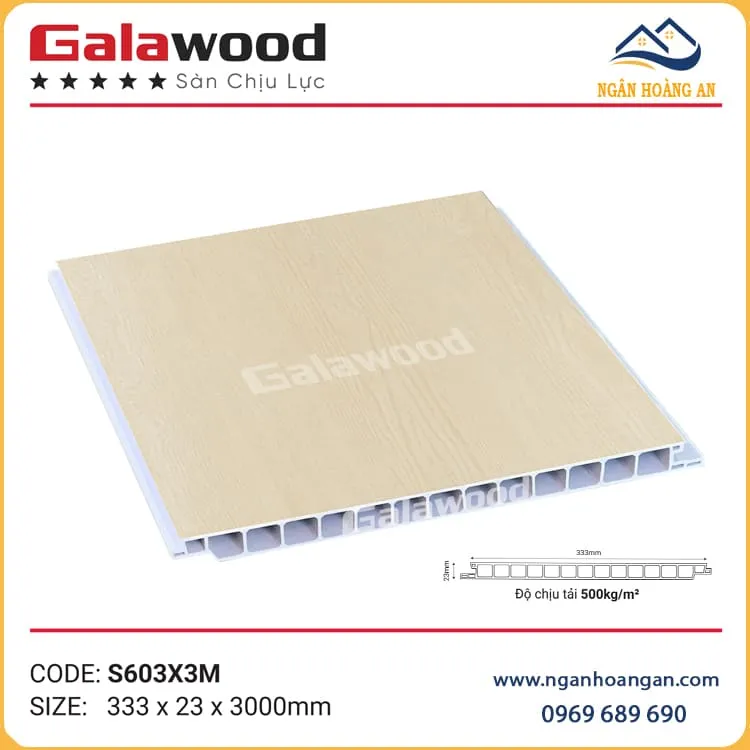 Sàn Chịu Lực Nhựa PVC Làm Gác Lửng  Galawood S603X3M
