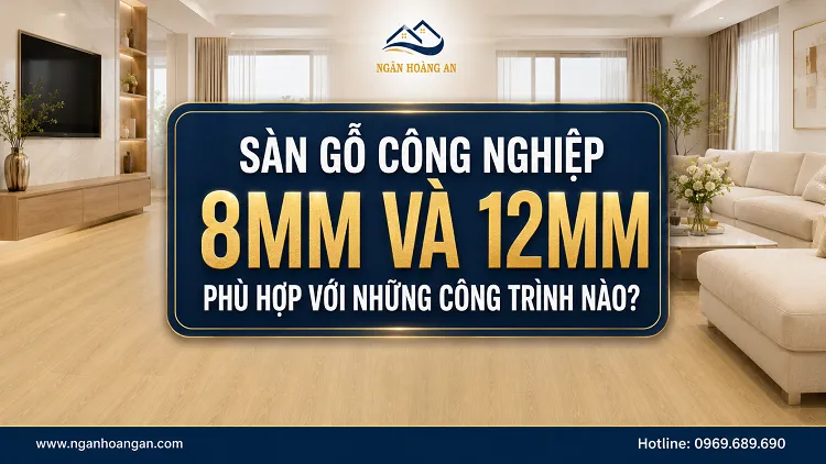 Sàn Gỗ Công Nghiệp 8mm Và 12mm Phù Hợp Với Những Công Trình Nào?