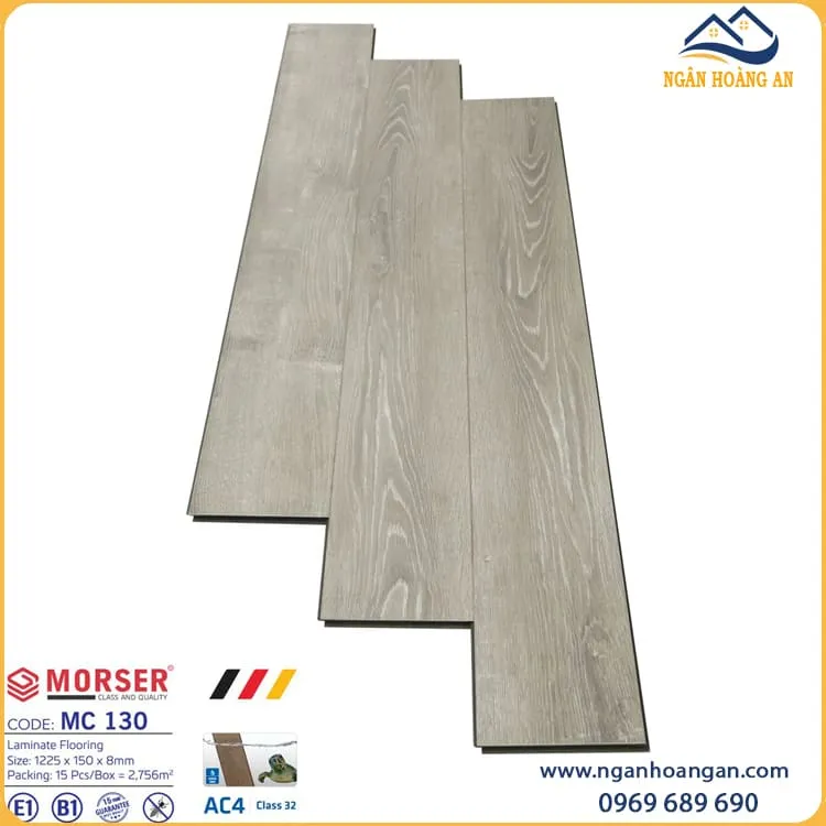 Sàn Gỗ Công Nghiệp Cốt Xanh 8mm Morser MC130