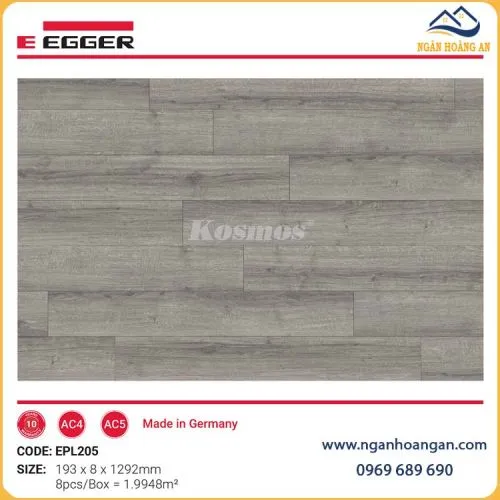 Sàn Gỗ Công Nghiệp Egger Pro EPL205 8mm