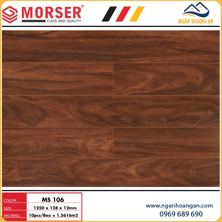 Sàn Gỗ Công Nghiệp Giá Rẻ 12mm Morser MS106 Sàn Gỗ Công Nghiệp Giá Rẻ 12mm Morser MS106