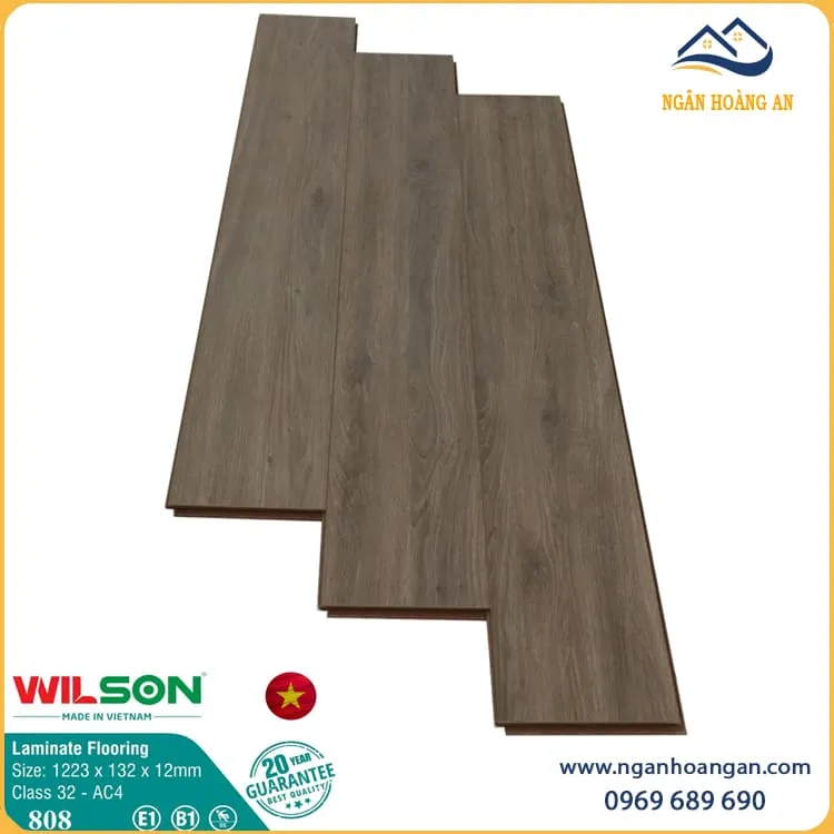 Sàn Gỗ Công Nghiệp Giá Rẻ Wilson 808 Dày 12mm Sàn Gỗ Công Nghiệp Giá Rẻ Wilson 808 Dày 12mm