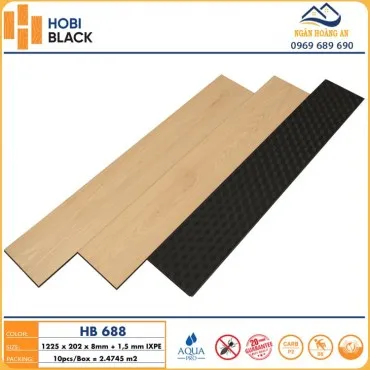 Sàn Gỗ Công Nghiệp  Hobi Black 8mm HB688