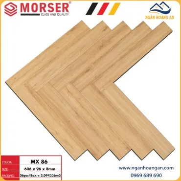 Sàn Gỗ Công Nghiệp Lát Xương Cá 8mm Morser MX 86