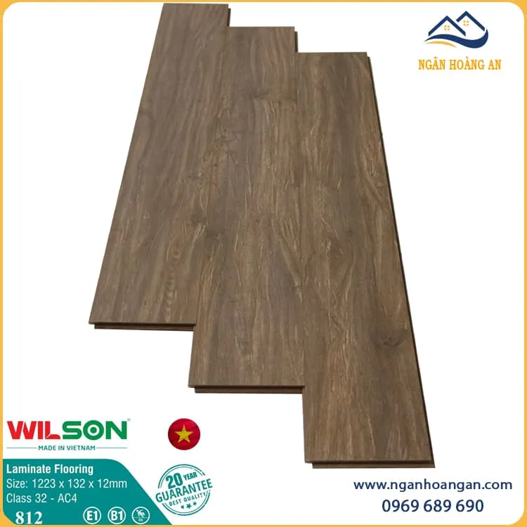 Sàn Gỗ Công Nghiệp Việt Nam Wilson 812 Dày 12mm