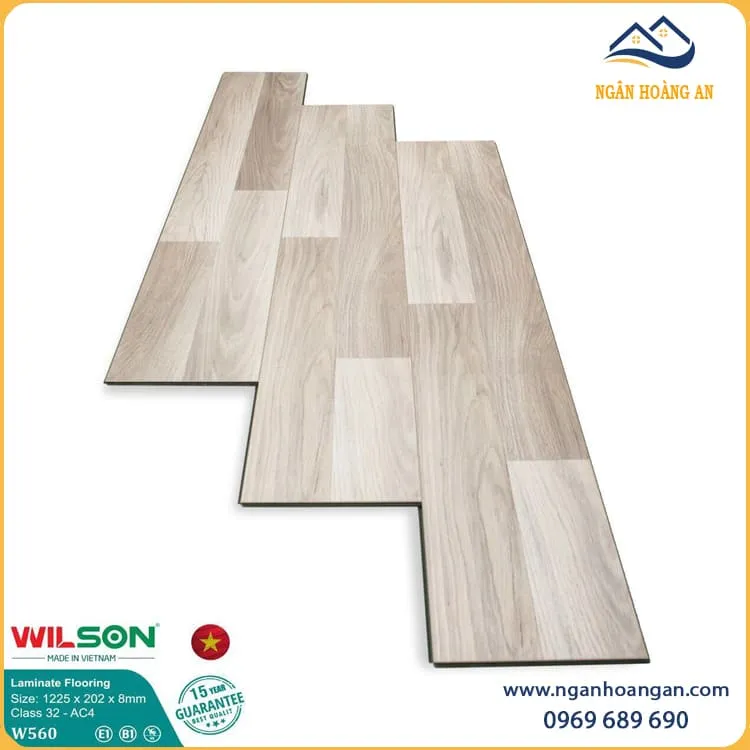 Sàn Gỗ Công Nghiệp Việt Nam Wilson W560 8mm Sàn Gỗ Công Nghiệp Việt Nam Wilson W560 8mm