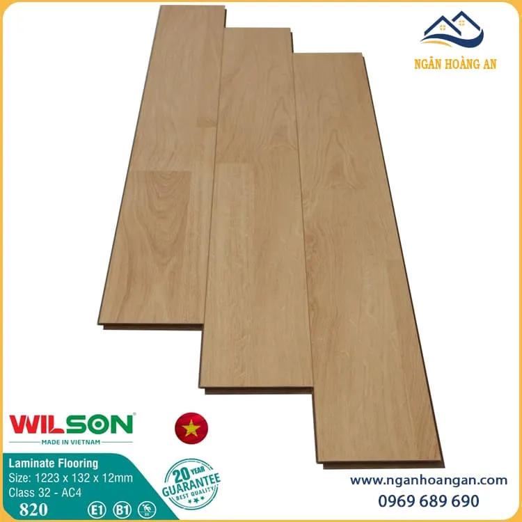 Sàn Gỗ Công Nghiệp Wilson 820 Dày 12mm Sàn Gỗ Công Nghiệp Wilson 820 Dày 12mm