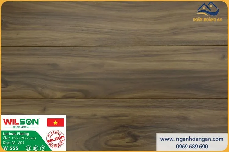 Sàn Gỗ Công Nghiệp Wilson W555 Dày 8mm